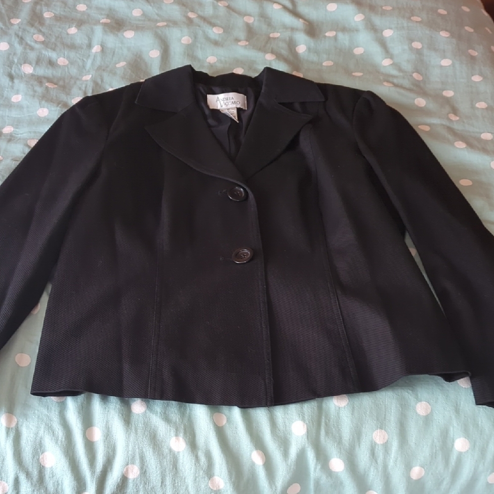 Textured Andrea Viccaro Black Suit Jacket